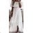 Women's Long Summer Lace Carmen Dress (S/M ONE SIZE) ITALIAN FASHION IMPLP2363750168