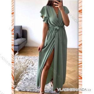 Women's Long Short Sleeve Dress (S/M ONE SIZE) ITALIAN FASHION IMWA231296