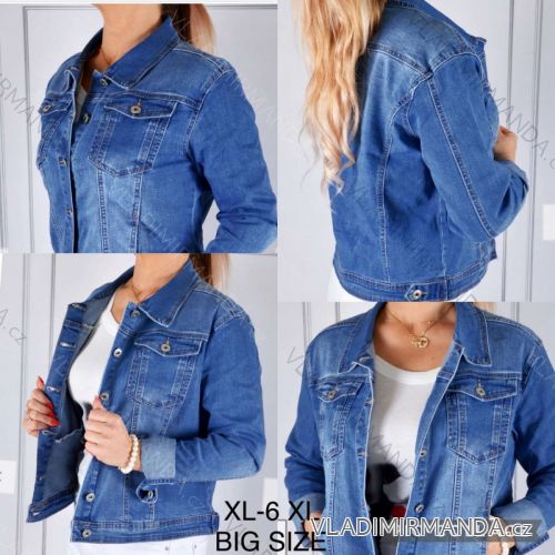 Denim Jacket Long Sleeve Women's Plus Size (XL-6XL) ITALIAN FASHION TRA231319