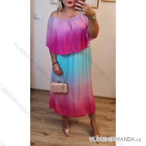 Women's Long Chiffon Short Sleeve Dress (S/M ONE SIZE) ITALIAN FASHION IMWGS231048