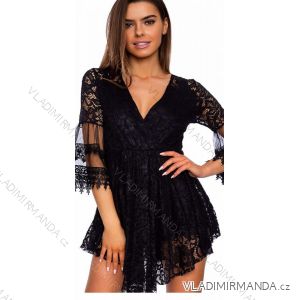 Women's Long Chiffon Short Sleeve Dress (S/M ONE SIZE) ITALIAN FASHION IMWGS231048