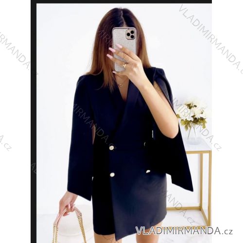 Women's Elegant Coat Long Sleeve Dress (S/M ONE SIZE) ITALIAN FASHION IMWKK231445