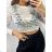 Women's Lace Croptop Long Sleeve Blouse (S/M ONE SIZE) ITALIAN FASHION IMPGM233371