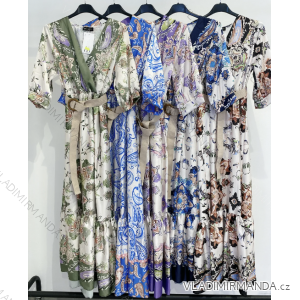 Women's Long Chiffon Short Sleeve Dress (S/M ONE SIZE) ITALIAN FASHION IMWGS231048