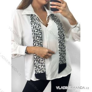 Women's Long Sleeve Tunic/Blouse Shirt (S/M ONE SIZE) ITALIAN FASHION IMPGM2323110/DU