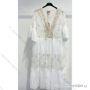 Women's Long Chiffon Short Sleeve Dress (S/M ONE SIZE) ITALIAN FASHION IMWGS231048