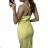 Women's mini summer dress with straps (S/M/L ONE SIZE) ITALIAN FASHION IMD22376/DR yellow