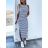 Women's Stripe Long Summer Sleeveless Dress (S/M ONE SIZE) ITALIAN FASHION IMD23330