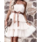 Women's Long Chiffon Short Sleeve Dress (S/M ONE SIZE) ITALIAN FASHION IMWGS231048