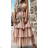 Women's Long Chiffon Short Sleeve Dress (S/M ONE SIZE) ITALIAN FASHION IMWGS231048