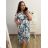 Women's Plus Size Long Summer Short Sleeve Dress (XL/2XL/3XL ONE SIZE) ITALIAN FASHION IM423GIOVANNI