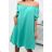 Light mint dress with a decorative frill on the sleeve