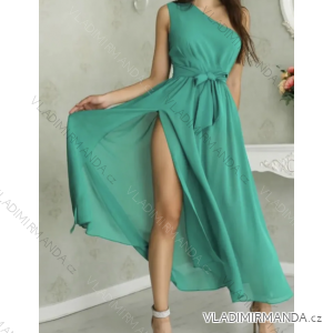 Women's Long Chiffon Short Sleeve Dress (S/M ONE SIZE) ITALIAN FASHION IMWGS231048