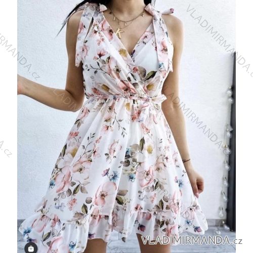 Women's Sleeveless Summer Dress (S / M ONE SIZE) ITALIAN FASHION IMWC222493