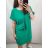 Dress with bag short sleeve women's plus size (2XL/3XL ONE SIZE) ITALIAN FASHION IM423064/DUR red