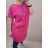 Dress with bag short sleeve women's plus size (2XL/3XL ONE SIZE) ITALIAN FASHION IM423064/DUR red