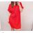 Dress with bag short sleeve women's plus size (2XL/3XL ONE SIZE) ITALIAN FASHION IM423064/DUR red