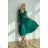 Women's Plus Size (42-46) Long Elegant Party Sleeveless Dress POLISH FASHION PMLBC23265-10 dark green 34