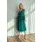 Women's Plus Size (42-46) Long Elegant Party Sleeveless Dress POLISH FASHION PMLBC23265-10 dark green 34