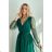 Women's Plus Size (42-46) Long Elegant Party Sleeveless Dress POLISH FASHION PMLBC23265-10 dark green 34