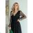 Women's Plus Size (42-46) Long Elegant Party Sleeveless Dress POLISH FASHION PMLBC23265-10 black 34