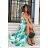 Women's Plus Size (42-46) Long Elegant Party Sleeveless Dress POLISH FASHION PMLBC23265-10 Green 34