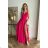 Women's Plus Size (42-46) Long Elegant Party Sleeveless Dress POLISH FASHION PMLBC23265-10 fuchsia 38