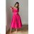 Women's Plus Size (42-46) Long Elegant Party Sleeveless Dress POLISH FASHION PMLBC23265-10 pink 34