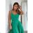 Women's Plus Size (42-46) Long Elegant Party Sleeveless Dress POLISH FASHION PMLBC23265-10 Green 34