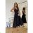 Women's Plus Size (42-46) Long Elegant Party Sleeveless Dress POLISH FASHION PMLBC23265-10 black 34