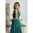 Women's Plus Size (42-46) Long Elegant Party Sleeveless Dress POLISH FASHION PMLBC23265-10 Green 44