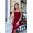 Women's Plus Size (42-46) Long Elegant Party Sleeveless Dress POLISH FASHION PMLBC23265-10 Wine 40