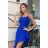 Women's Plus Size (42-46) Long Elegant Party Sleeveless Dress POLISH FASHION PMLBC23265-10 Royal blue 38