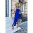 Women's Plus Size (42-46) Long Elegant Party Sleeveless Dress POLISH FASHION PMLBC23265-10 Royal blue 38