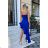 Women's Plus Size (42-46) Long Elegant Party Sleeveless Dress POLISH FASHION PMLBC23265-10 Royal blue 38