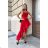 Women's Plus Size (42-46) Long Elegant Party Sleeveless Dress POLISH FASHION PMLBC23265-10 red 34