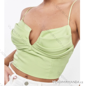 Women's Strappy Crop Top (S/M ONE SIZE) ITALIAN FASHION IMPCF2323865-top