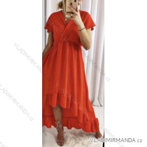 Women's Long Summer Short Sleeve Dress (S/M ONE SIZE) ITALIAN FASHION imwm231577