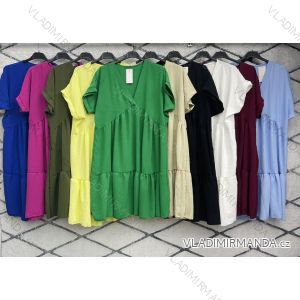 Women's Long Chiffon Short Sleeve Dress (S/M ONE SIZE) ITALIAN FASHION IMWGM23456