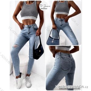 Jeans pants leatherette with zip (XXS-L) LAULIA JWA20108