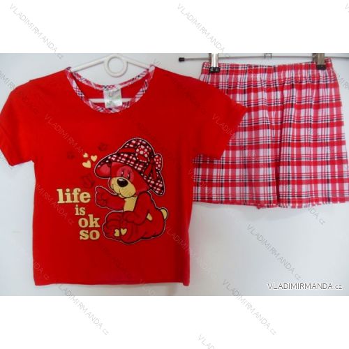 Pajamas Short Kids and Puppy Girls (110-146) IRISH FLOWER 35-287C
