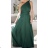 Satin Women's Long Summer Strapless Dress (S / M / L ONE SIZE) ITALIAN FASHION IMM22694