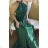 Satin Women's Long Summer Strapless Dress (S / M / L ONE SIZE) ITALIAN FASHION IMM22694