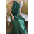 Satin Women's Long Summer Strapless Dress (S / M / L ONE SIZE) ITALIAN FASHION IMM22694