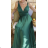 Satin Women's Long Summer Strapless Dress (S / M / L ONE SIZE) ITALIAN FASHION IMM22694