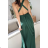 Satin Women's Long Summer Strapless Dress (S / M / L ONE SIZE) ITALIAN FASHION IMM22694