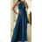 Satin Women's Long Summer Strapless Dress (S / M / L ONE SIZE) ITALIAN FASHION IMM22694