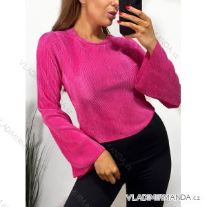 Women's Elegant Long Sleeve T-Shirt (S/M ONE SIZE) ITALIAN FASHION IMPGM234489