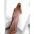 Women's long elegant party dress with straps (S/M ONE SIZE) ITALIAN FASHION IMPBB23B23505