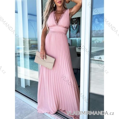 Women's Long Summer Elegant Strapless Dress (S/M ONE SIZE) ITALIAN FASHION IMD23398